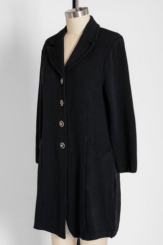 St. John Black Santana Long Cardigan