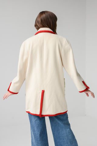 Bill Blass Colorblock Wool Peacoat