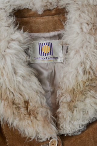 Penny Lane Shearling Suede Afghan Coat