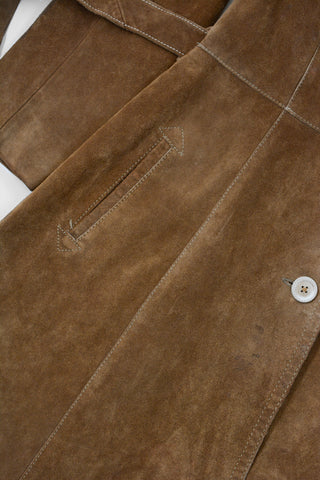 Penny Lane Shearling Suede Afghan Coat