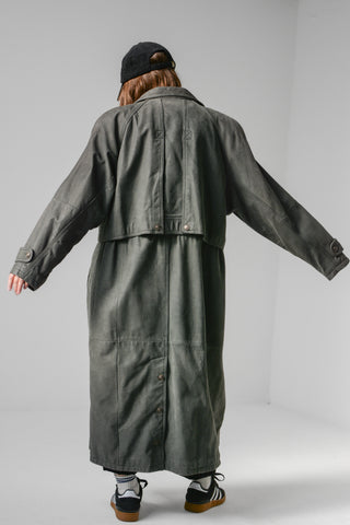 Sage Wilsons Leather Trench Coat