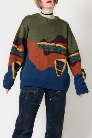 Geccu Merino Wool Abstract 3D Sweater