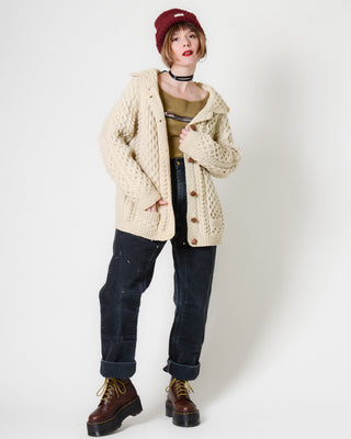 Cable Knit Toggle Fisherman Cardigan
