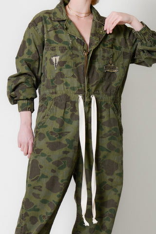 Distressed Army Duck Hunt Camo Coveralls