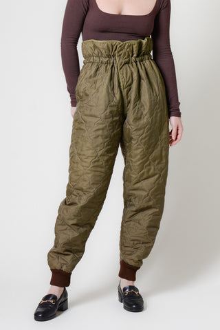 Czech Quilted Paper Bag Liner Joggers