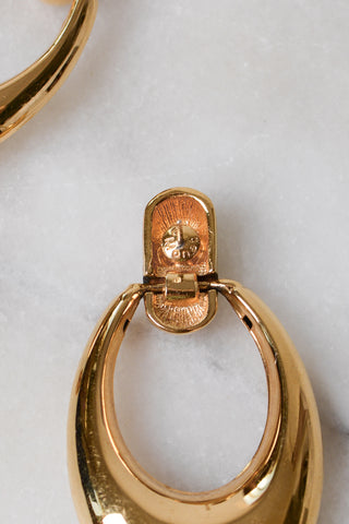 Monet Oval Drop Gold Earrings