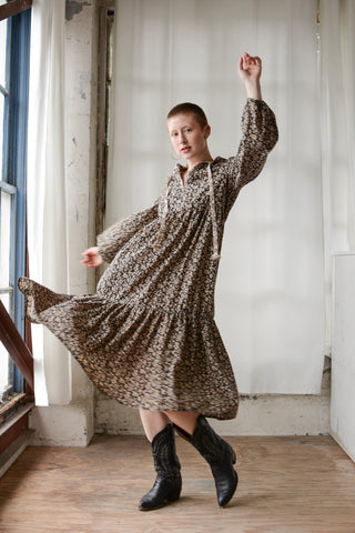 Morton Myles Tiered Floral Dress