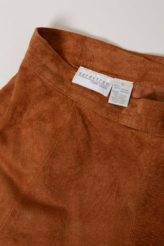 Nordstrom Rust Suede Maxi Skirt
