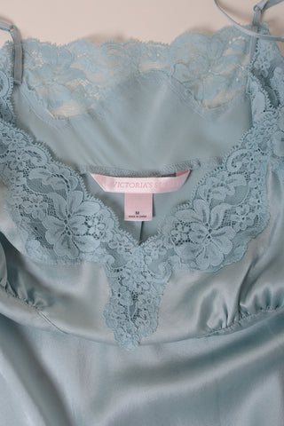 Victoria's Secret Sky Bias Silk Slip Dress