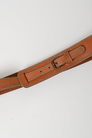 Siena Contrast Stitch Leather Belt