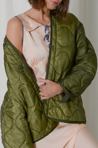 Vintage Olive Military Liner Field Jacket
