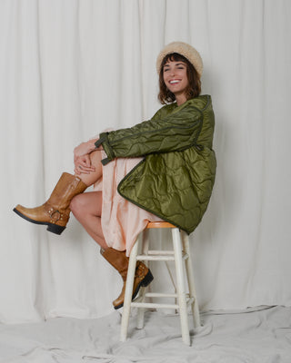 Vintage Olive Military Liner Field Jacket