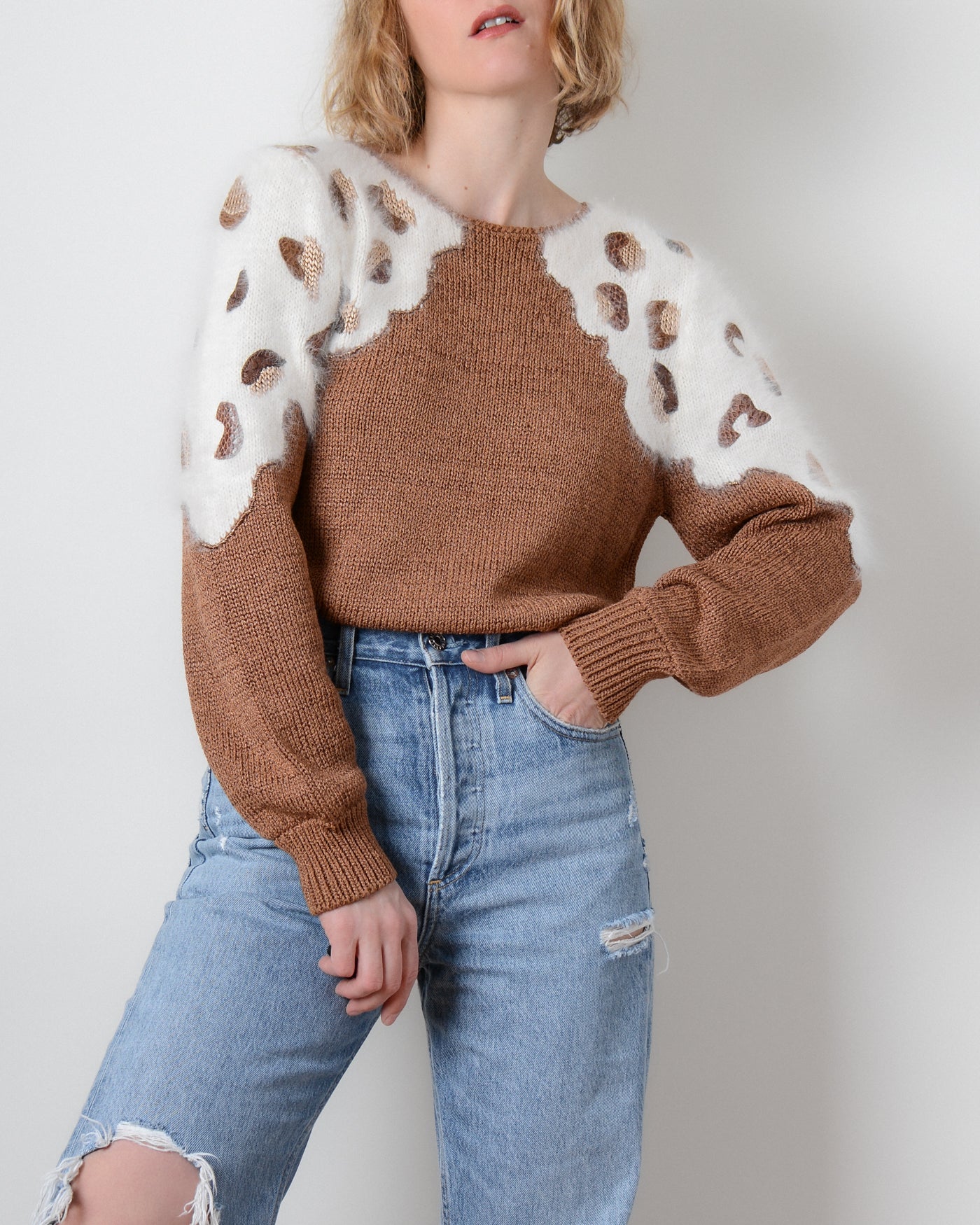 Angora knit deals sweater