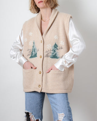 Après Ski Snowflake Wool Sweater Vest