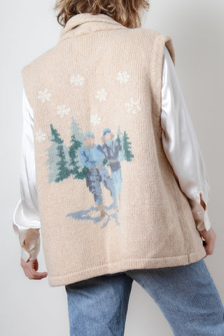 Après Ski Snowflake Wool Sweater Vest