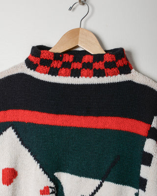 Rare Berek Martini Casino Novelty Wool Sweater