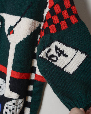 Rare Berek Martini Casino Novelty Wool Sweater