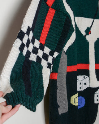 Rare Berek Martini Casino Novelty Wool Sweater