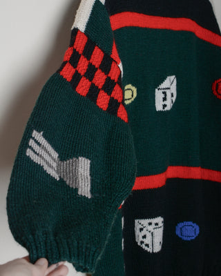 Rare Berek Martini Casino Novelty Wool Sweater