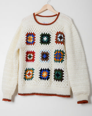 Cozy 70s Granny Square Sweater