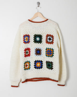 Cozy 70s Granny Square Sweater