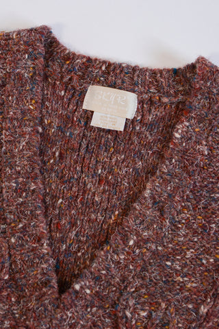 Mauve Wool Sweater Vest