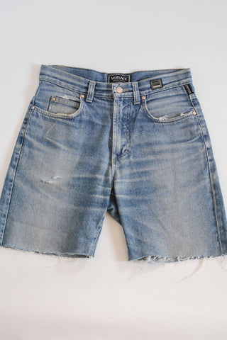 Designer Mid Rise Denim Cut Off Shorts ~ 33W