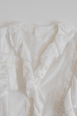 Darling Ruffle Eyelet Puff Sleeve Top