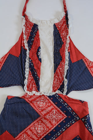 70s Cut Out Lace Halter Bandana Maxi