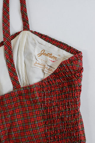 50s Jantzen Tartan Plaid Playsuit
