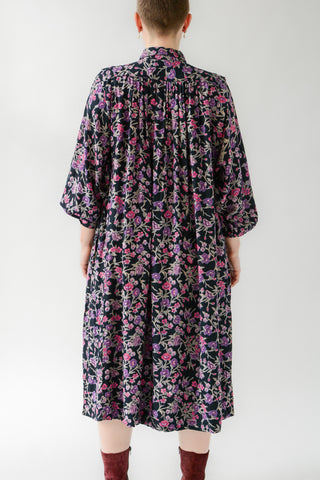 Floaty Midnight Flora Tent Dress