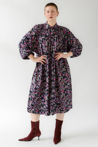 Floaty Midnight Flora Tent Dress