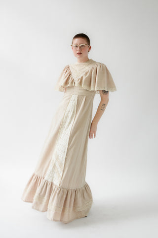 Precious Eyelet Flutter Sleeve Maxi Dress