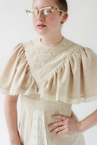 Precious Eyelet Flutter Sleeve Maxi Dress