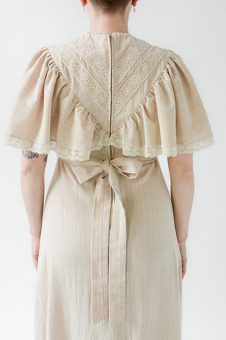 Precious Eyelet Flutter Sleeve Maxi Dress