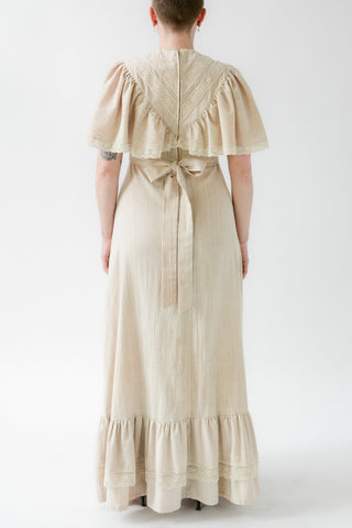 Precious Eyelet Flutter Sleeve Maxi Dress