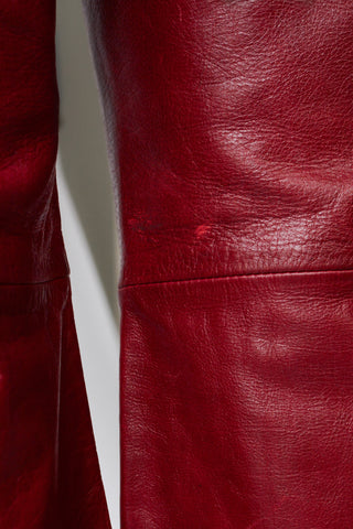 Badass Oxblood Leather Pants ~ 30-31W