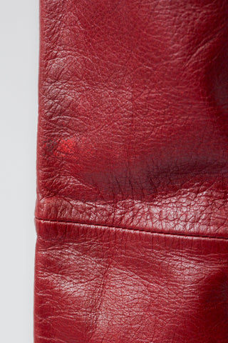 Badass Oxblood Leather Pants ~ 30-31W