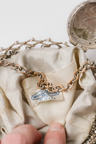 Silver Whiting & Davis Art Deco Handbag