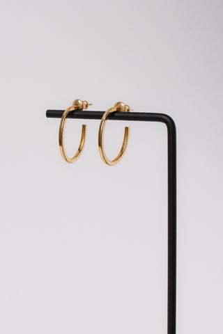 Small Gold Oval Hoops