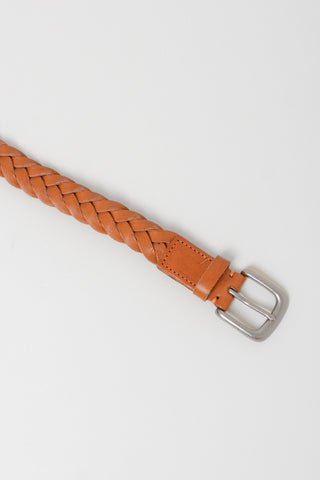 Braided Honey Leather Belt