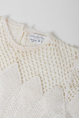 Angora Diamond Puff Sleeve Sweater