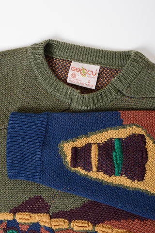 Geccu Merino Wool Abstract 3D Sweater