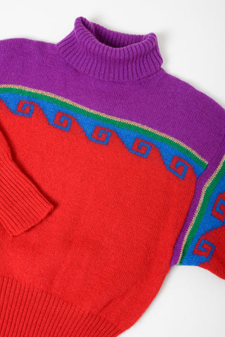 Vibrant Pierre Cardin Wool Novelty Sweater