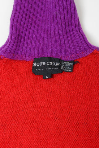 Vibrant Pierre Cardin Wool Novelty Sweater