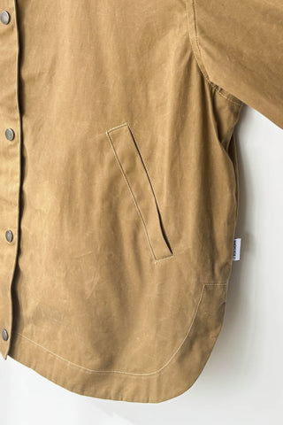 Blair Waxed Cotton Jacket in Khaki