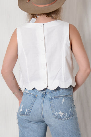 Soutache Cotton Crop Top