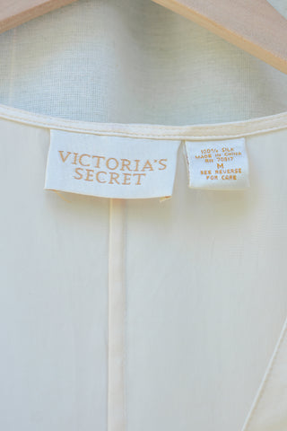 Ivory Victoria's Secret Gold Label Silk Vest