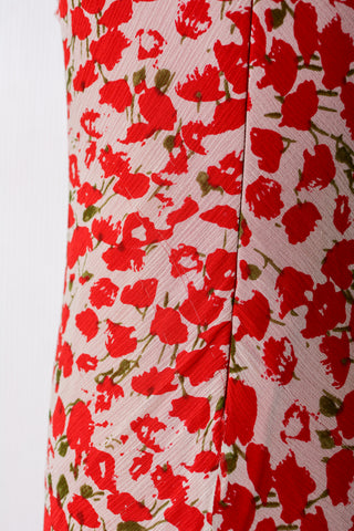 Sue Wong Silk Rosette Ruffle Bias Dress