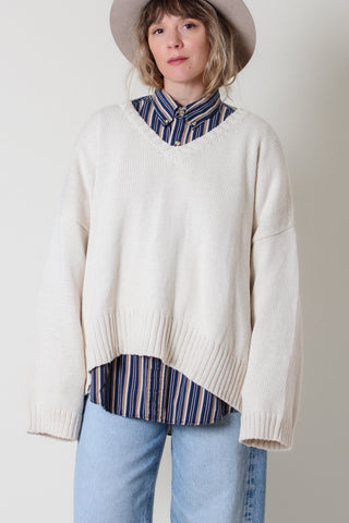 Jonas Cotton Sweater in Cream